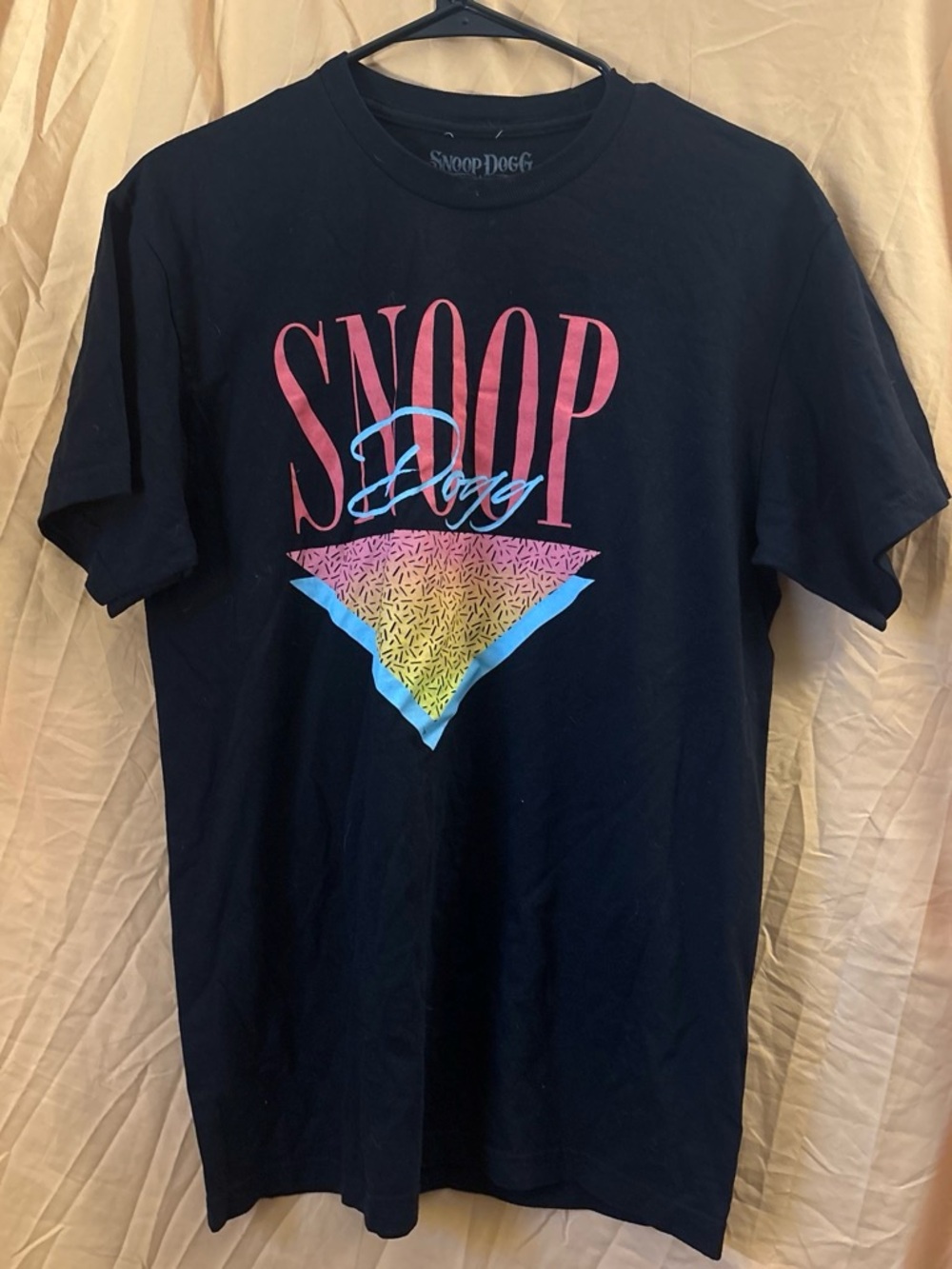 Snoop Dogg Kids Black Graphic Tee with Pink & Blue Design